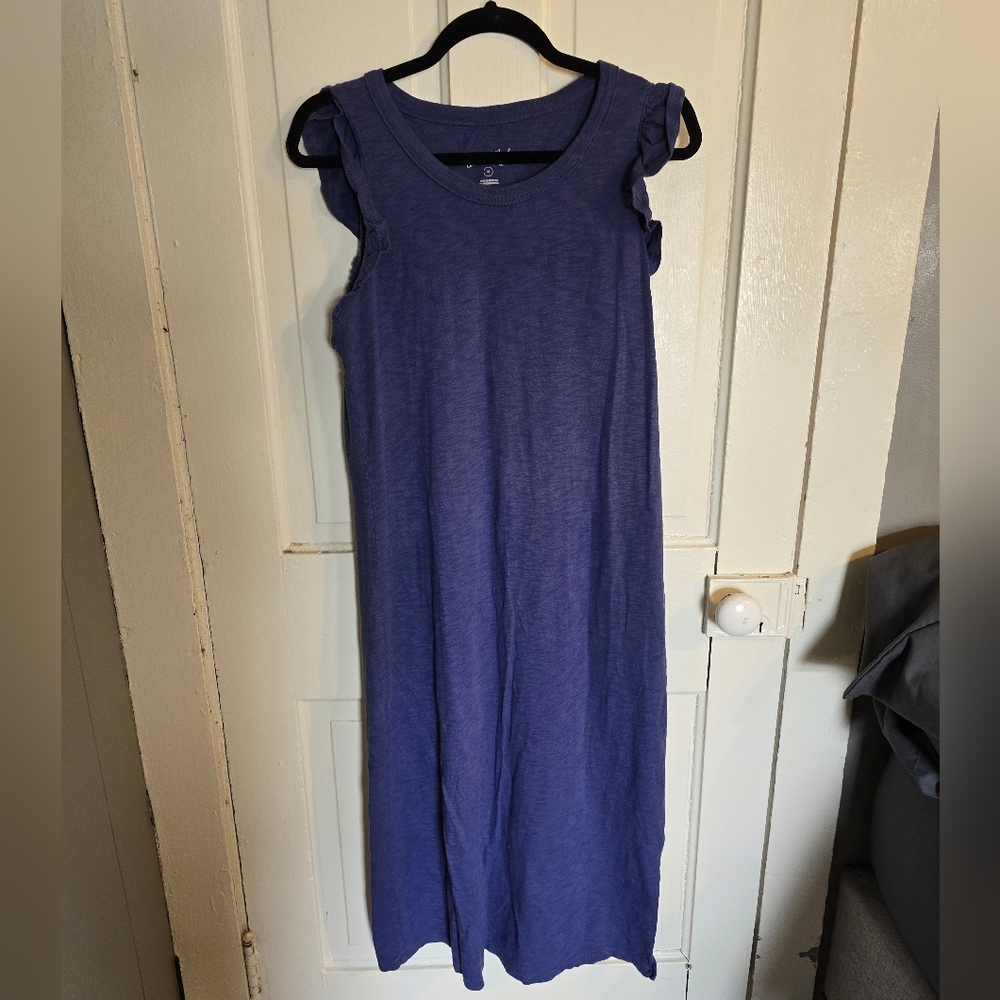 Sleeveless Ruffle Universal Thread Blue Dress